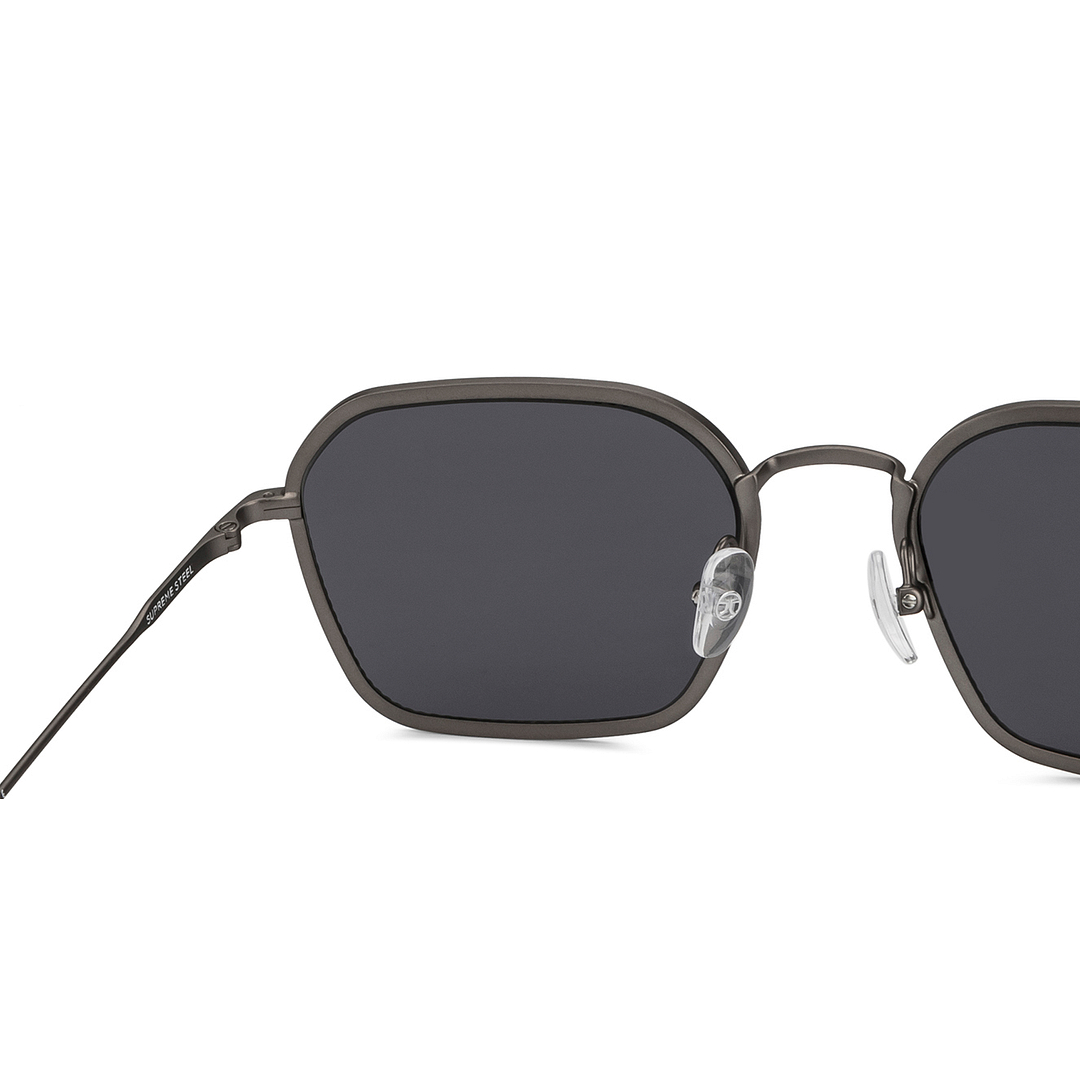 John Jacobs Online Mid Gunmetal Full Rim Hexagonal right side