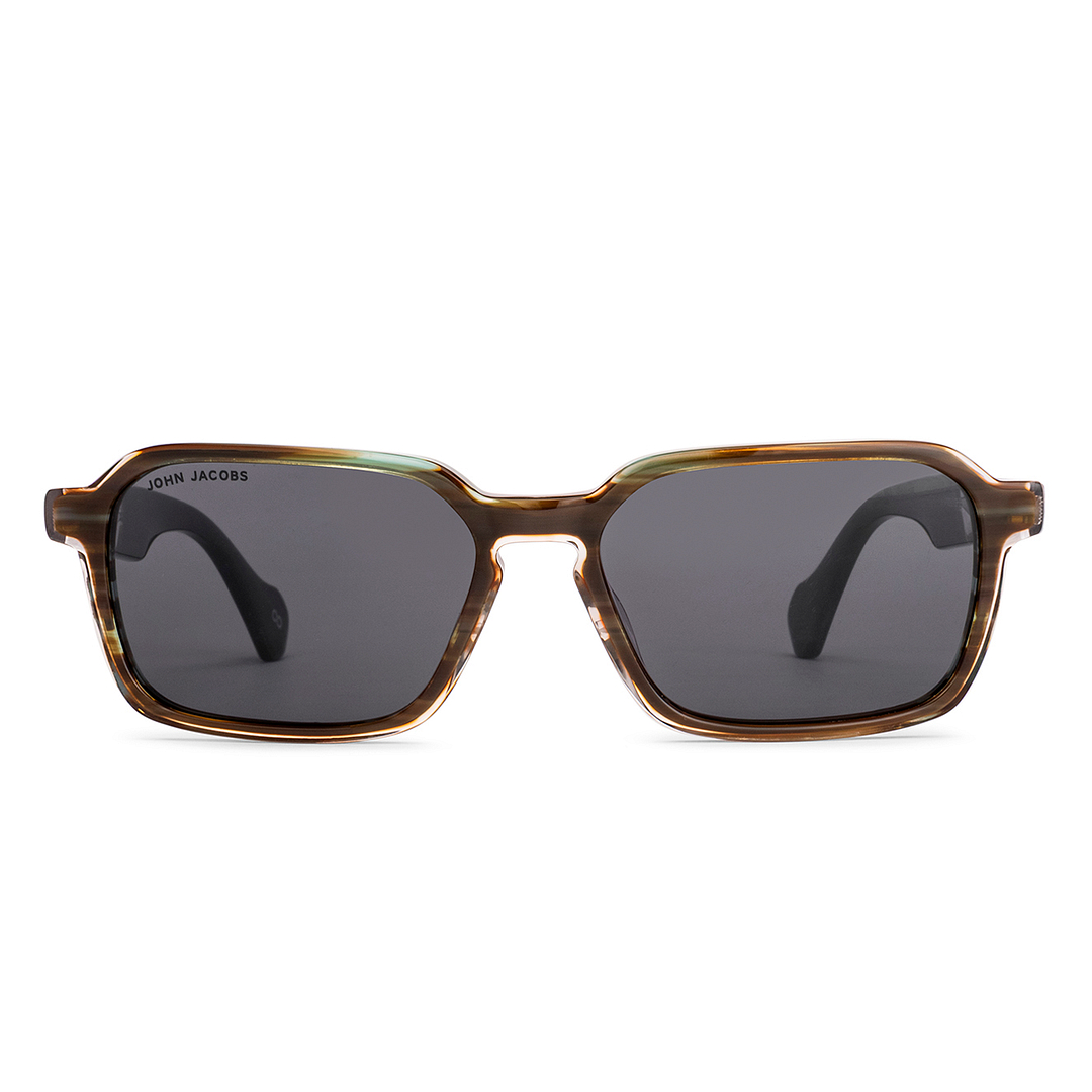 Buy Grey Olive Green Full Rim Rectangle John Jacobs JJ Tints JJ