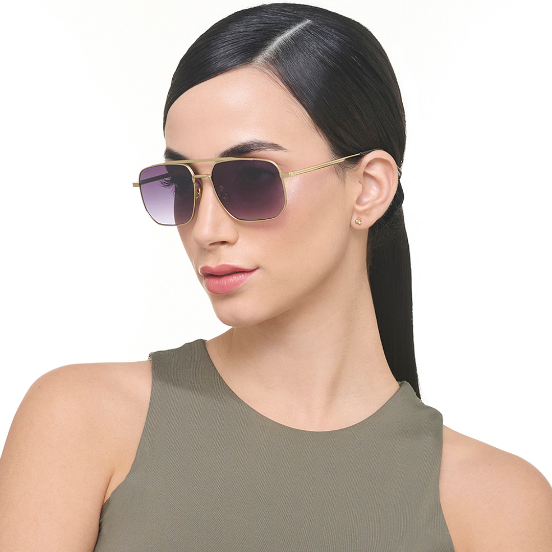 John Jacobs Silver Full Rim Aviator left side