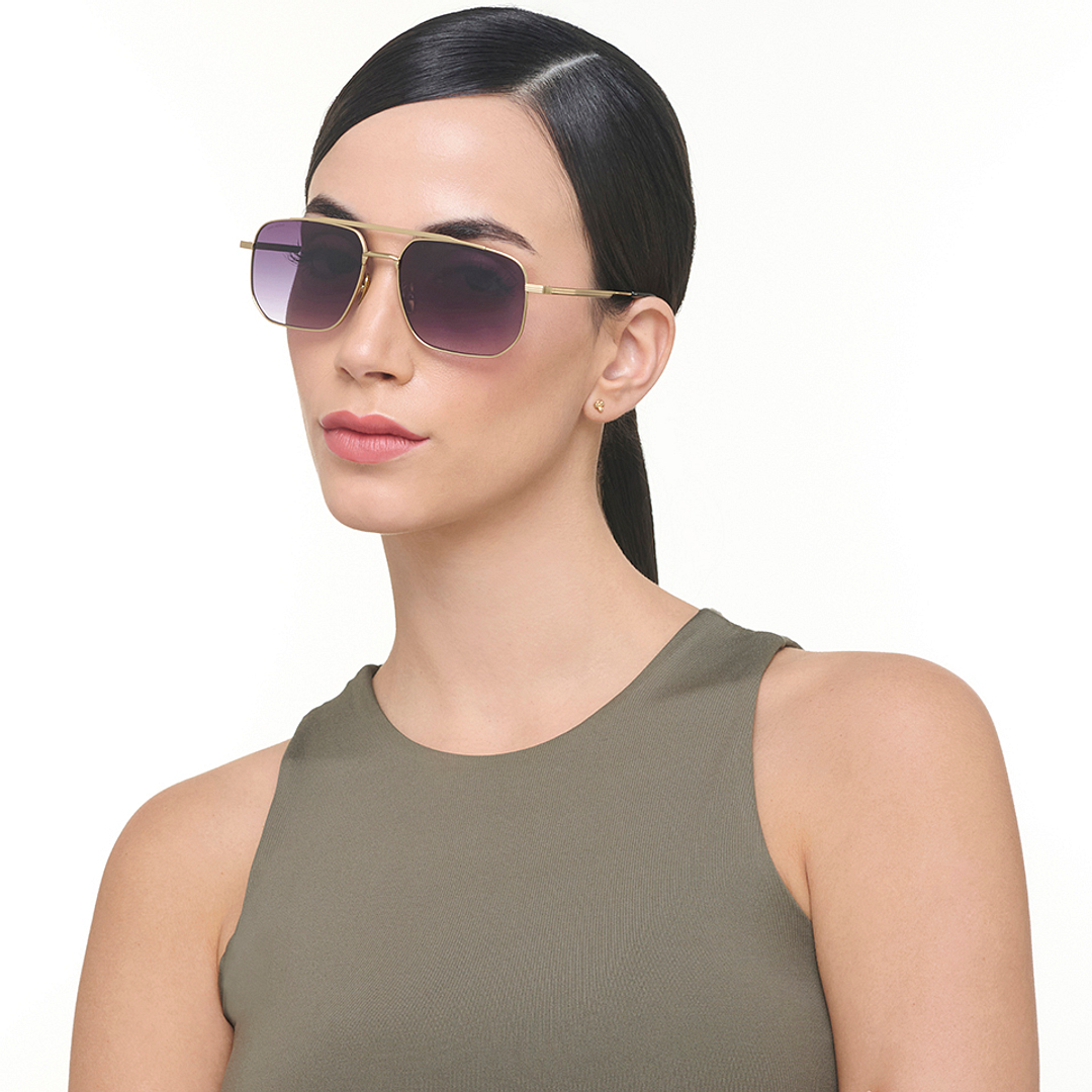 John Jacobs Silver Full Rim Aviator right side