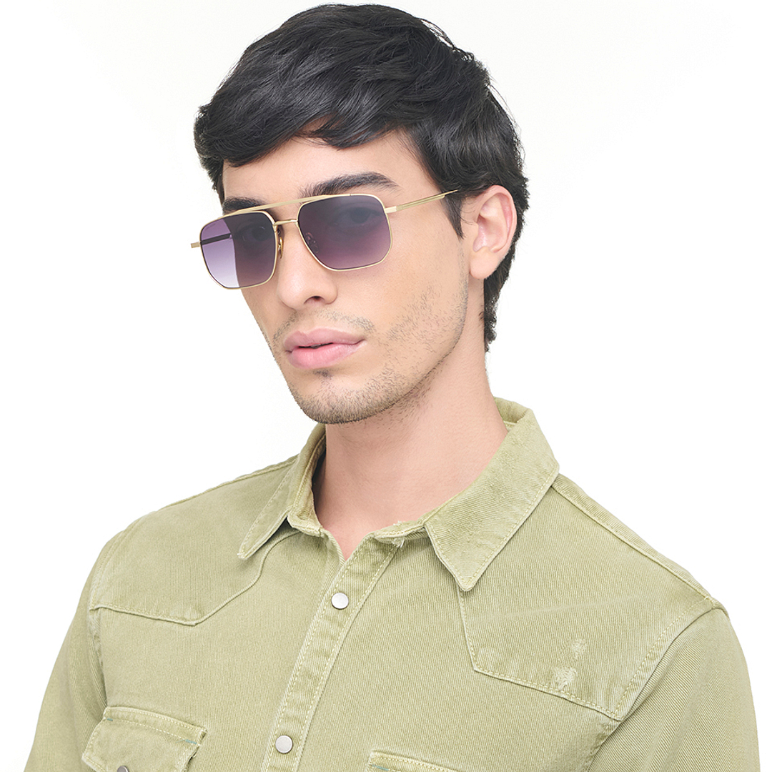 John Jacobs Silver Full Rim Aviator right side