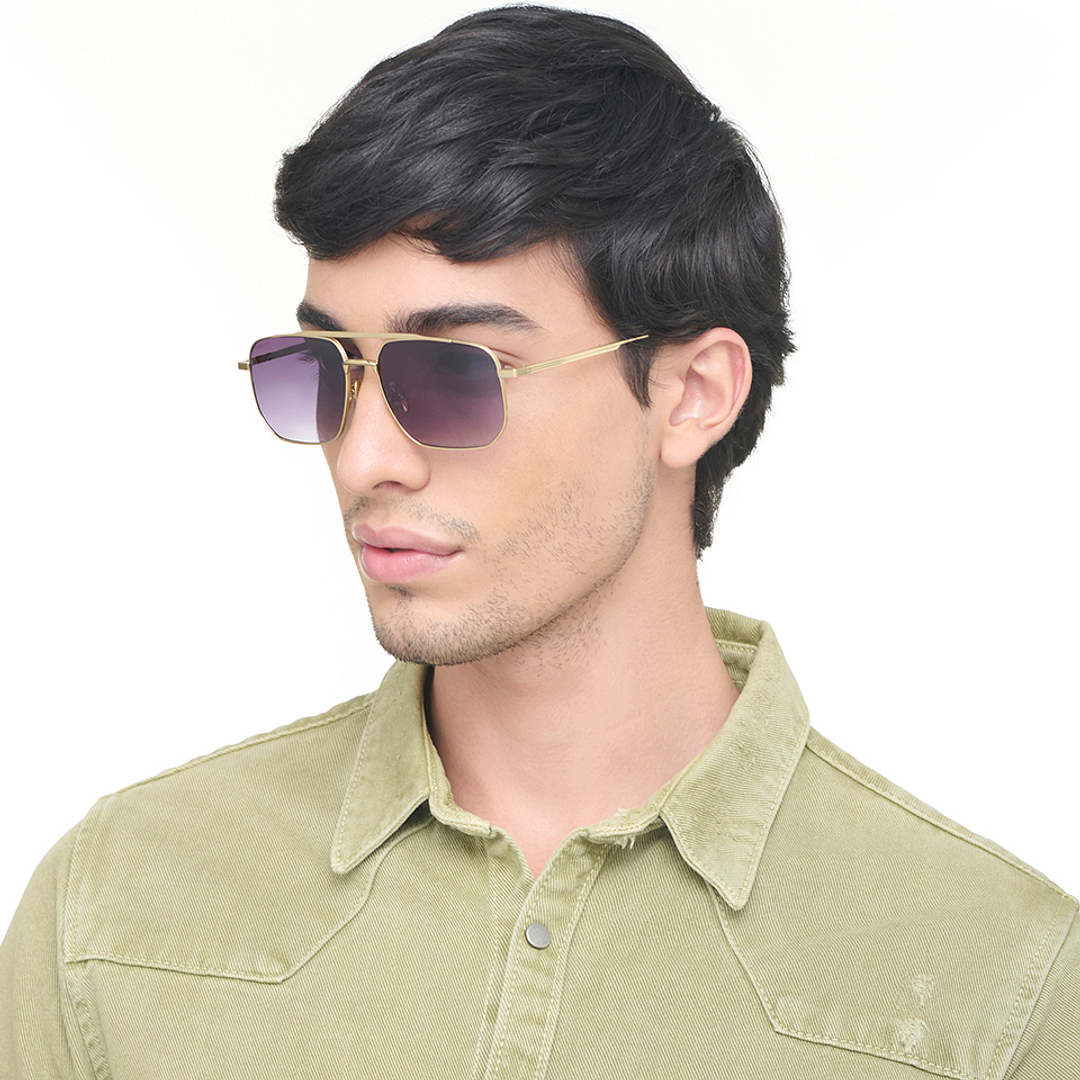 John Jacobs Silver Full Rim Aviator left side