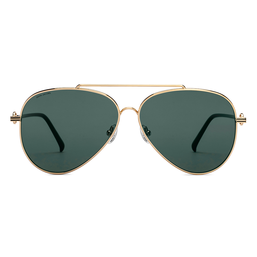 John Jacobs Gold Full Rim Aviator right side