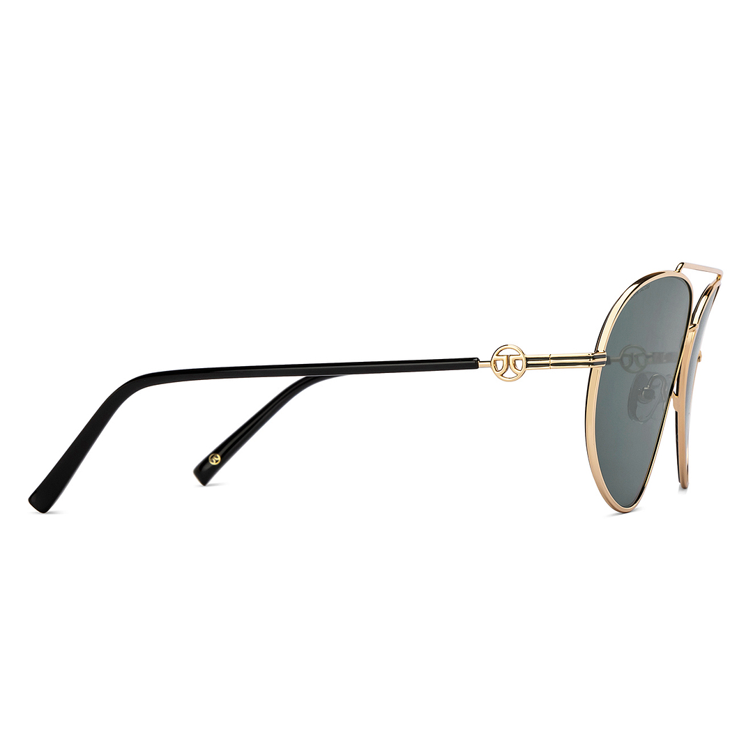 John Jacobs Gold Full Rim Aviator left side