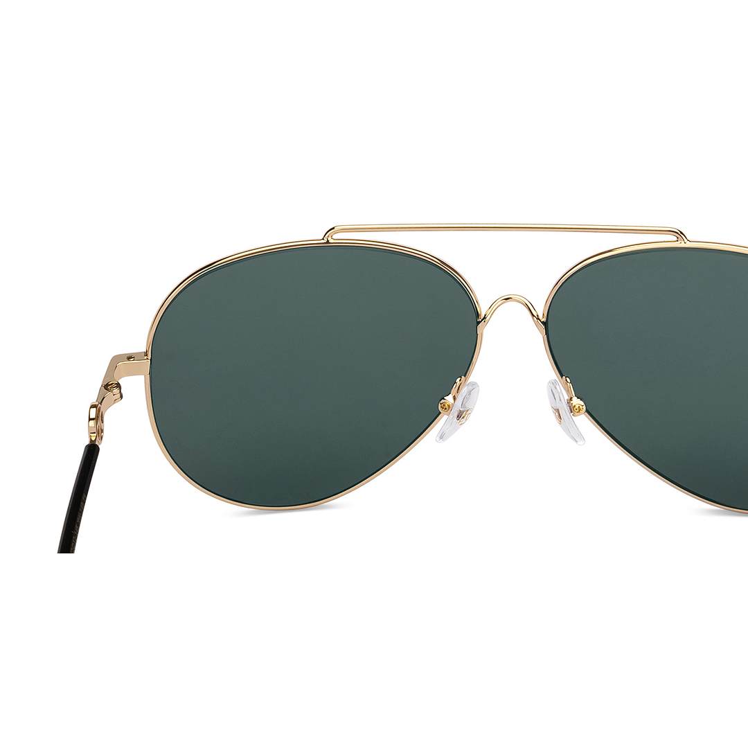 John Jacobs Gold Full Rim Aviator right side