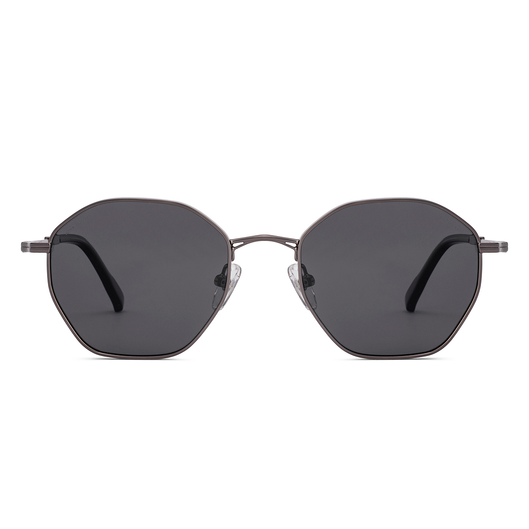 Grey Gunmetal Gunmetal Full Rim Hexagonal John Jacobs JJ Tints JJ