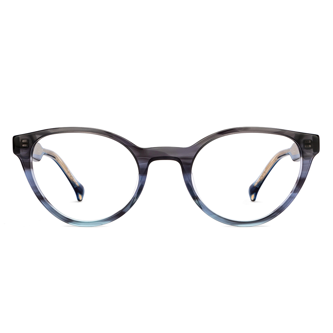 John Jacobs Online Dark Gray Full Rim Cat Eye left side
