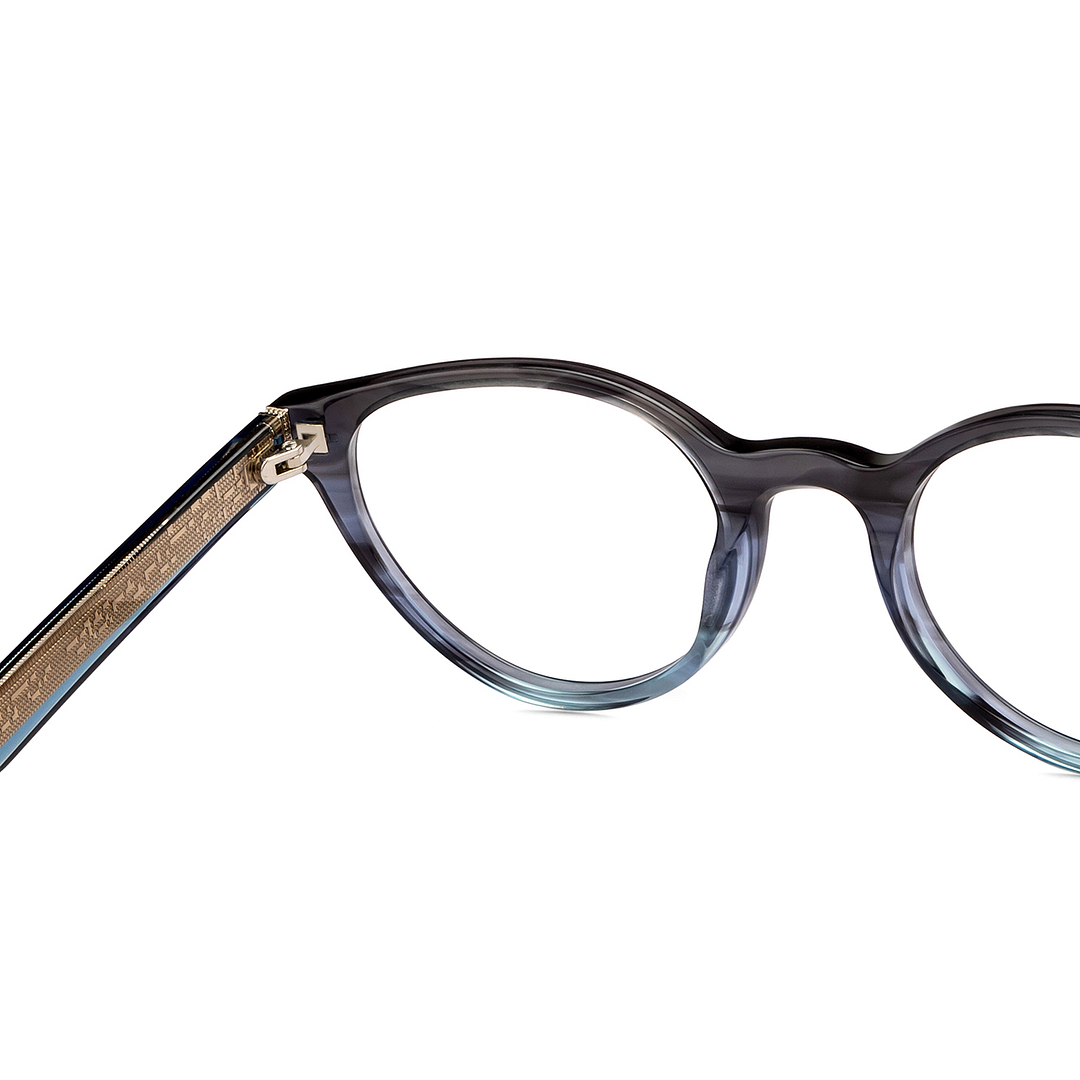 John Jacobs Online Dark Gray Full Rim Cat Eye right side