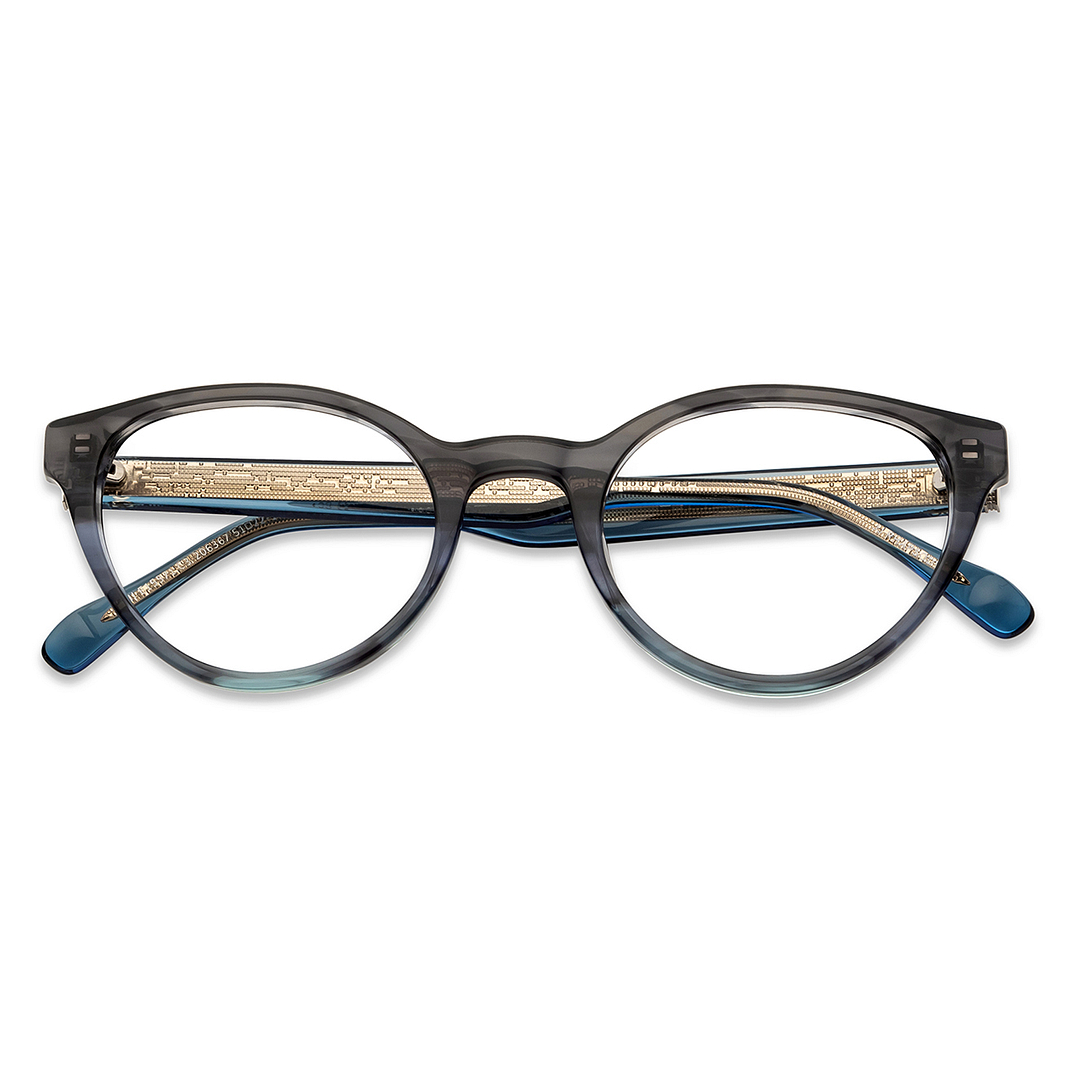 John Jacobs Online Dark Gray Full Rim Cat Eye left side