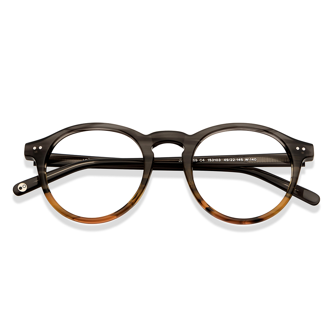 John Jacobs Online Dark Gray Full Rim Round left side