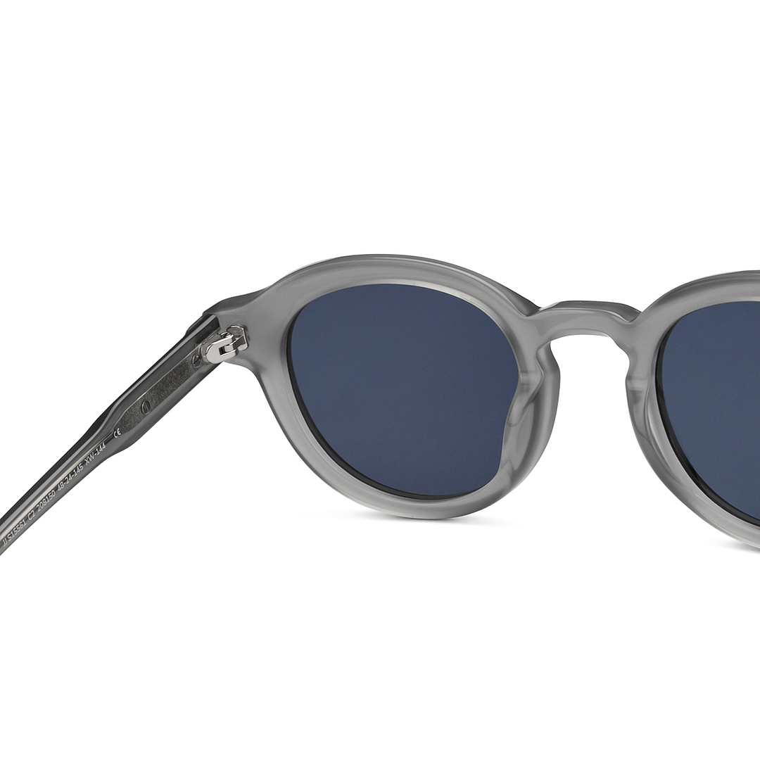 John Jacobs Online Grey Transparent Full Rim Round right side