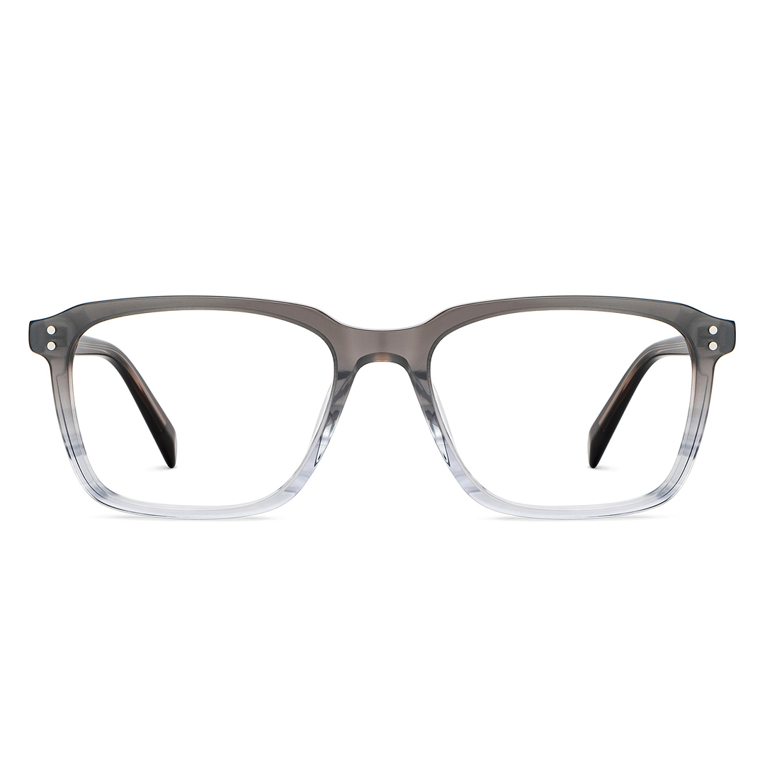 John Jacobs Online Gray Transparent Full Rim Square left side
