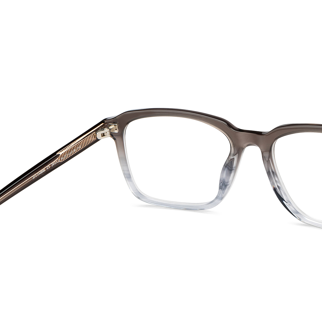 John Jacobs Online Gray Transparent Full Rim Square right side