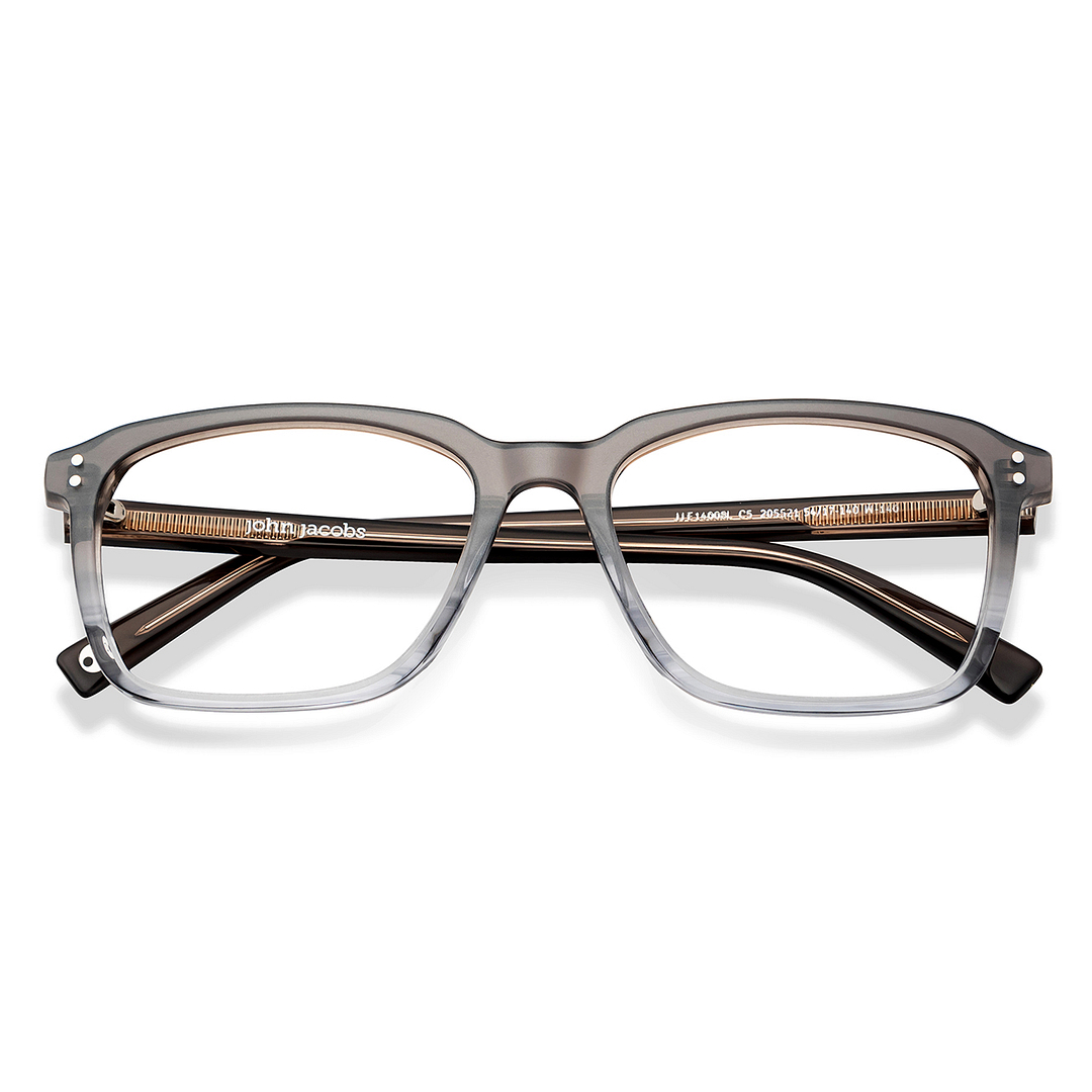 John Jacobs Online Gray Transparent Full Rim Square left side