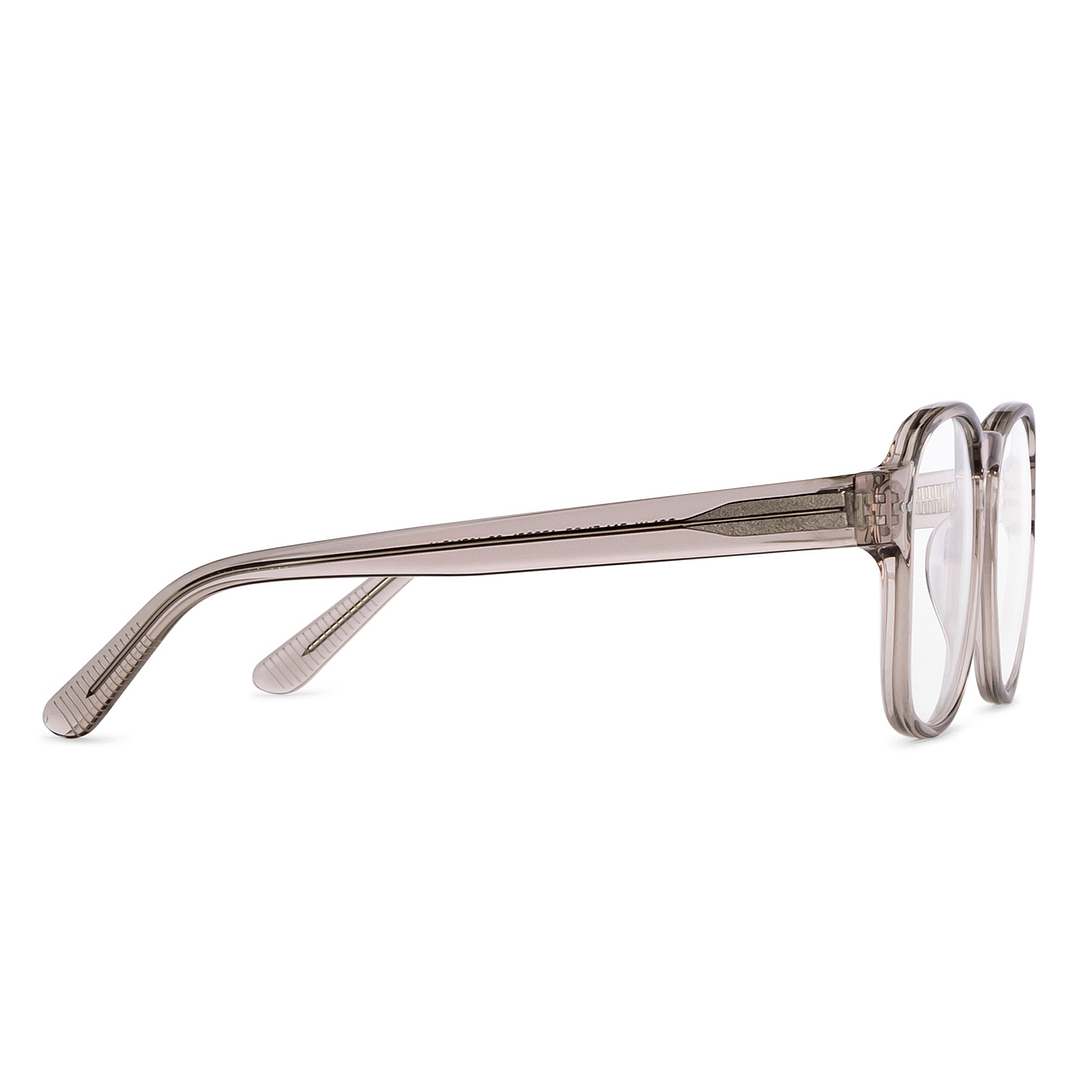 John Jacobs Online Gray Transparent Full Rim Square left side