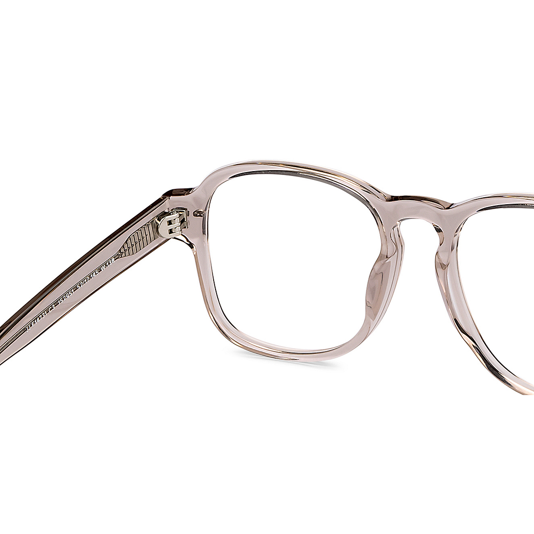 John Jacobs Online Gray Transparent Full Rim Square right side