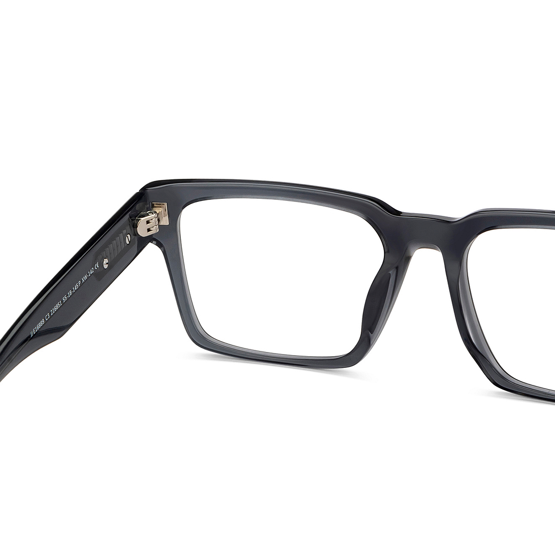 John Jacobs Gray Transparent Full Rim Square right side