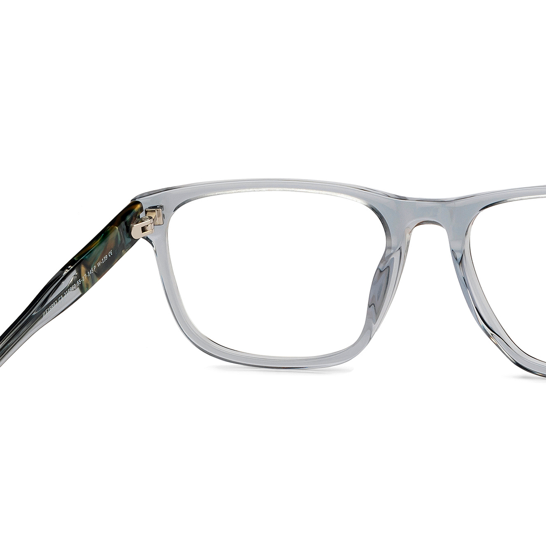 John Jacobs Gray Transparent Full Rim Square right side