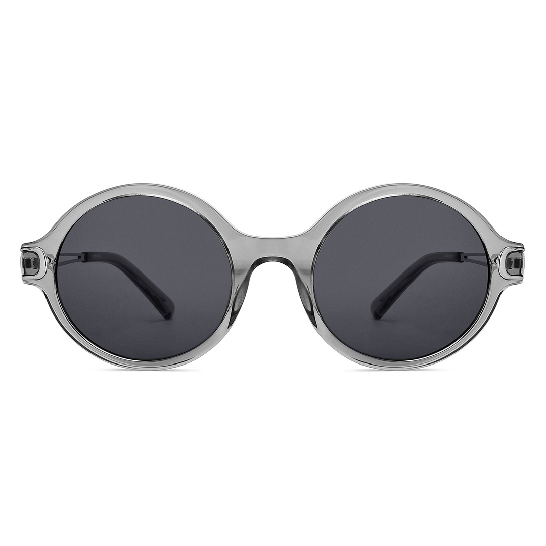 John Jacobs Online Grey Transparent Full Rim Round left side