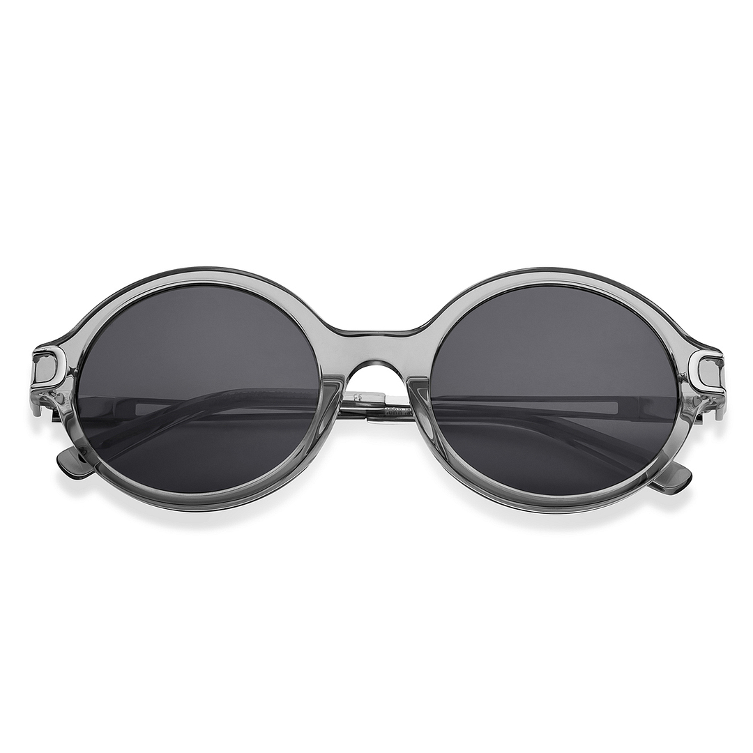 John Jacobs Online Grey Transparent Full Rim Round left side