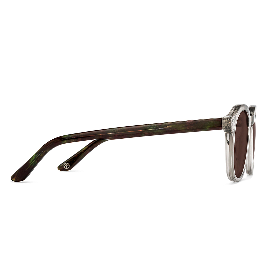 John Jacobs Online Gray Transparent Full Rim Round left side