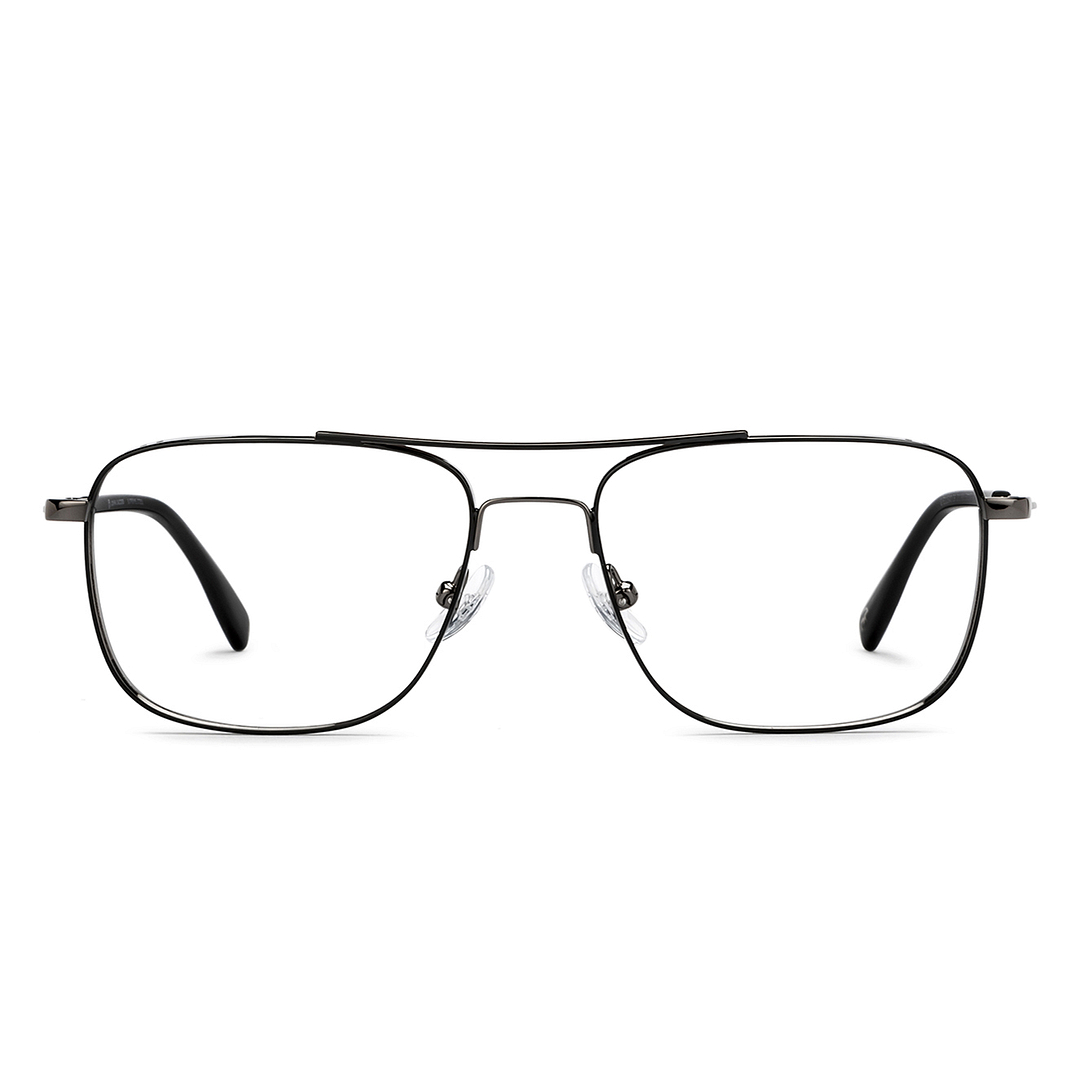 John Jacobs Gunmetal Full Rim Square left side