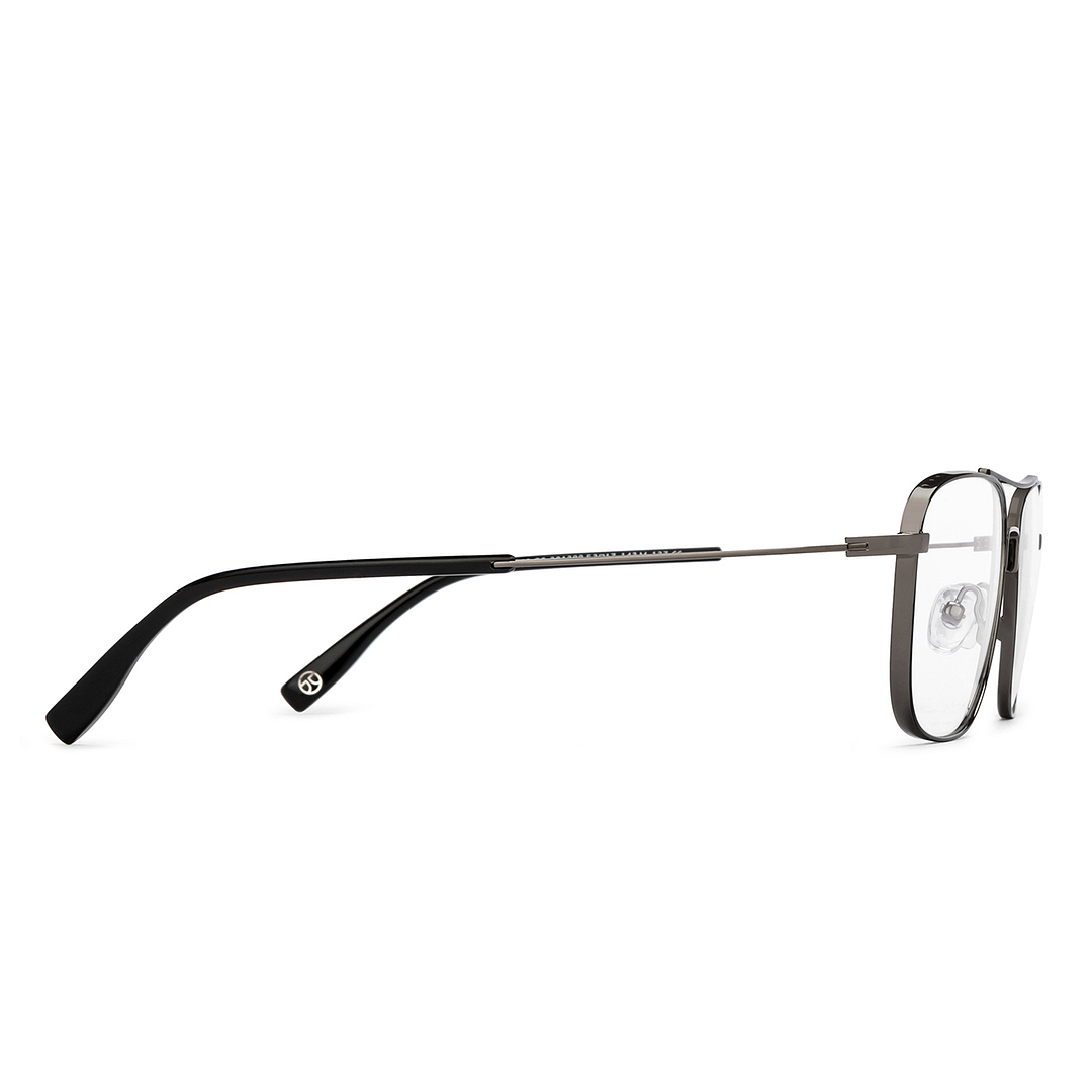 John Jacobs Gunmetal Full Rim Square left side