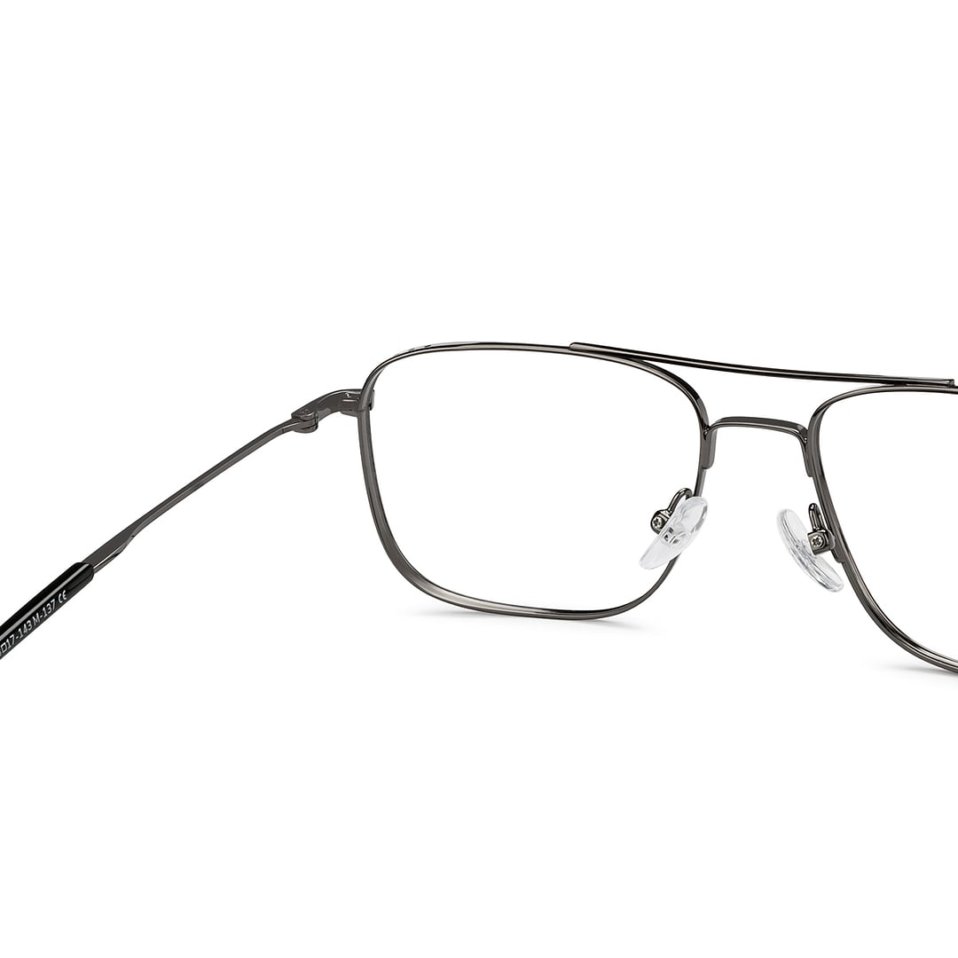 John Jacobs Gunmetal Full Rim Square right side