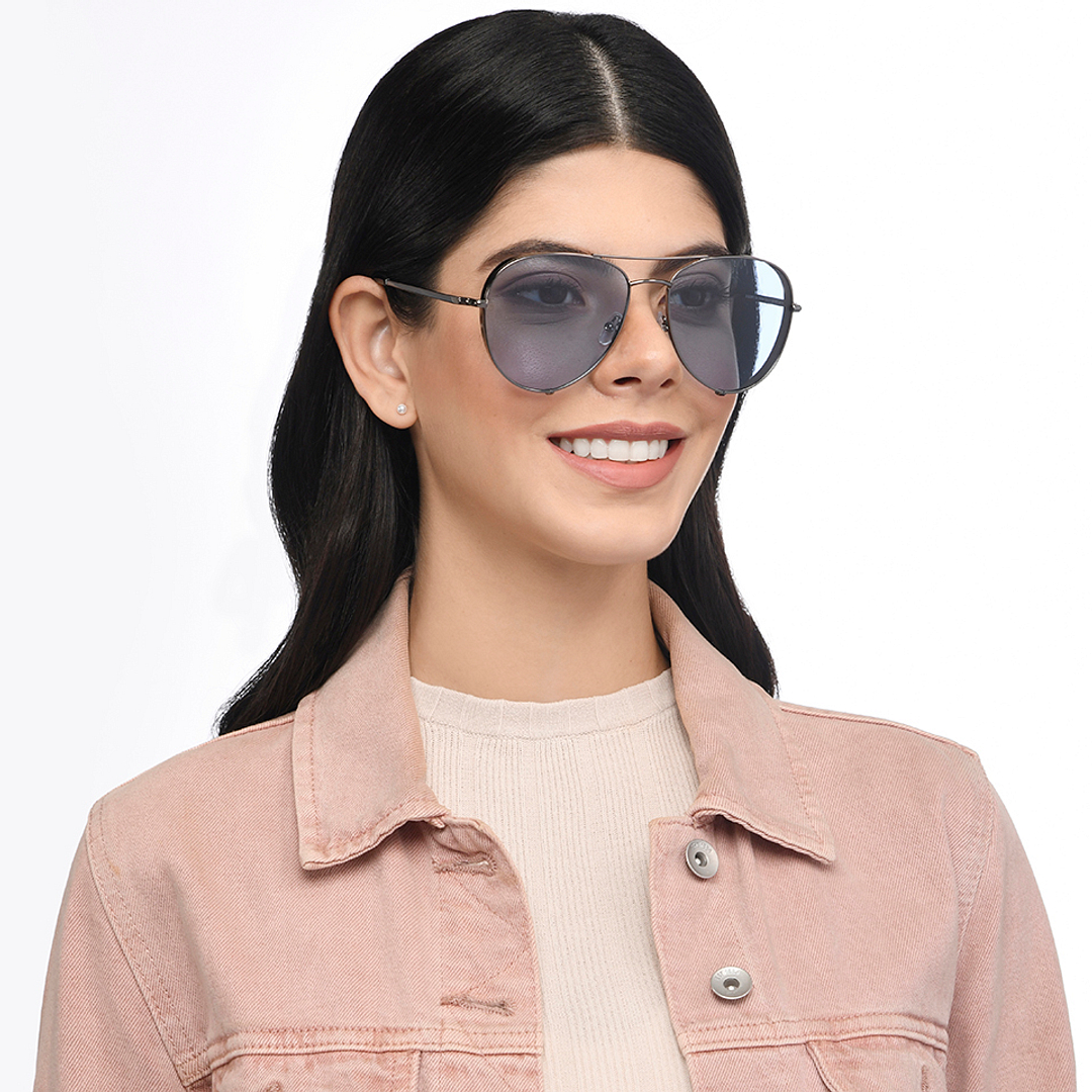 John Jacobs Gunmetal Full Rim Aviator left side