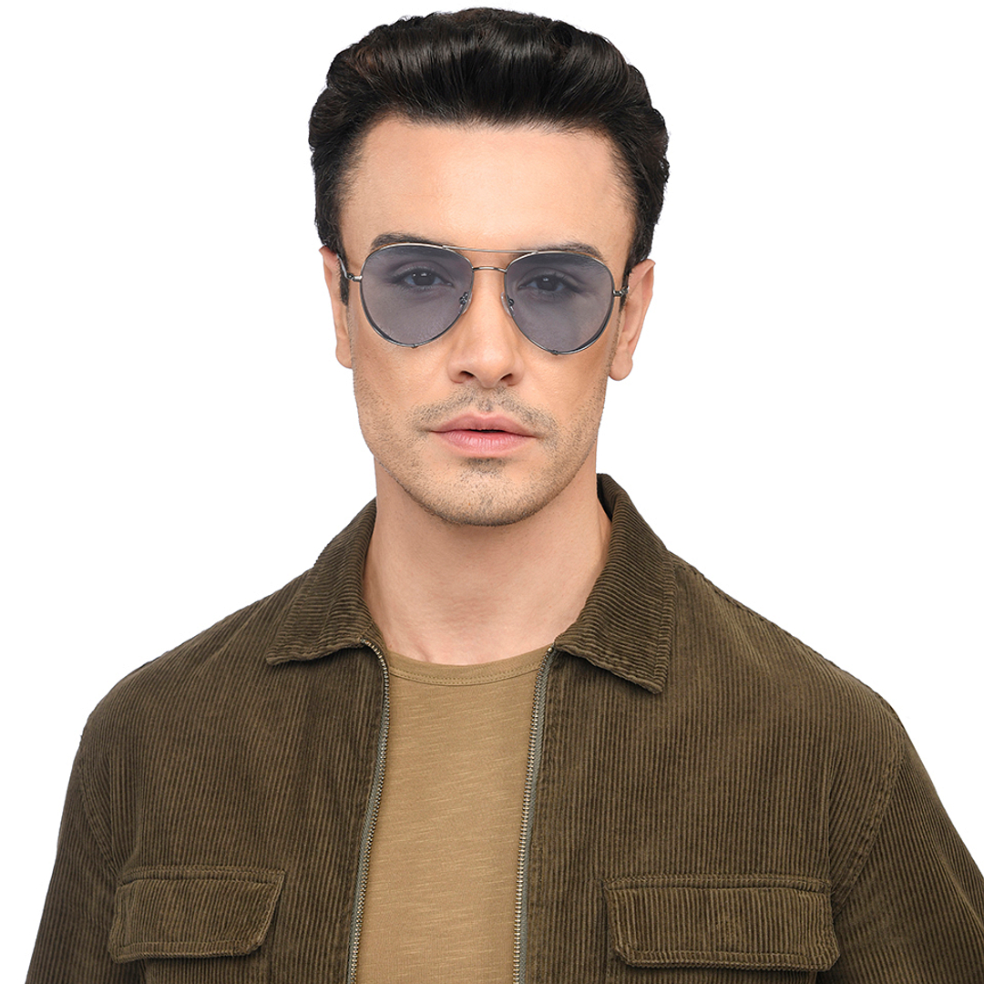 John Jacobs Gunmetal Full Rim Aviator left side