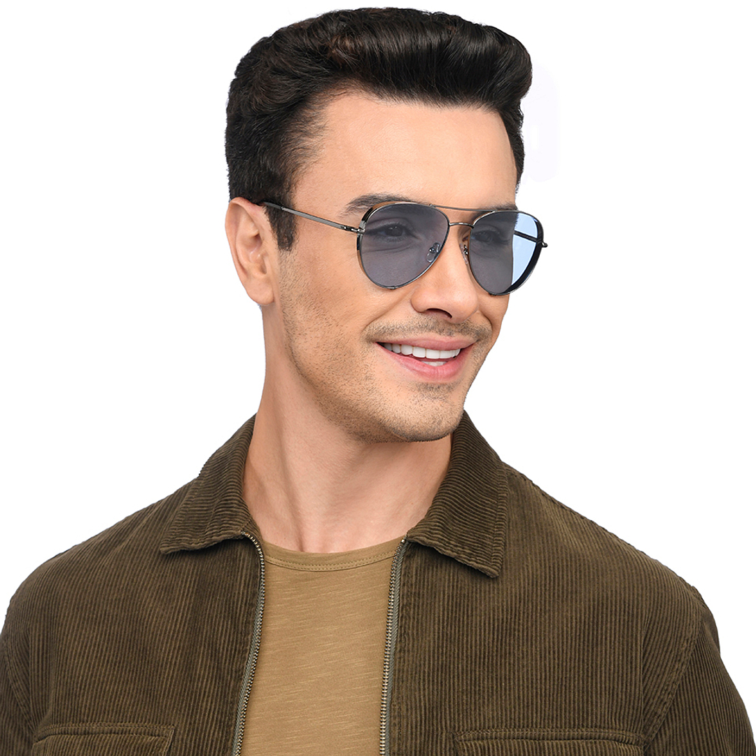 John Jacobs Gunmetal Full Rim Aviator right side