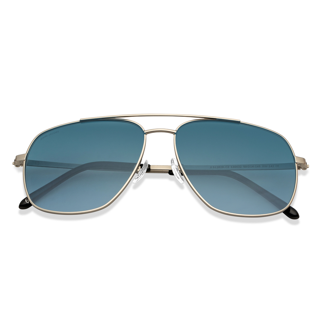 John Jacobs Grey Full Rim Aviator left side