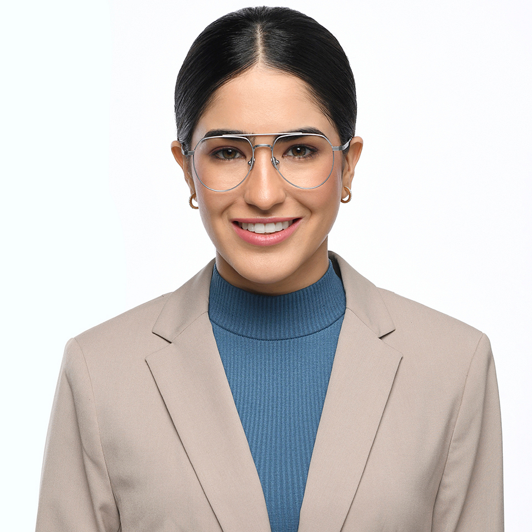 John Jacobs Online Dark Gunmetal Full Rim Aviator left side