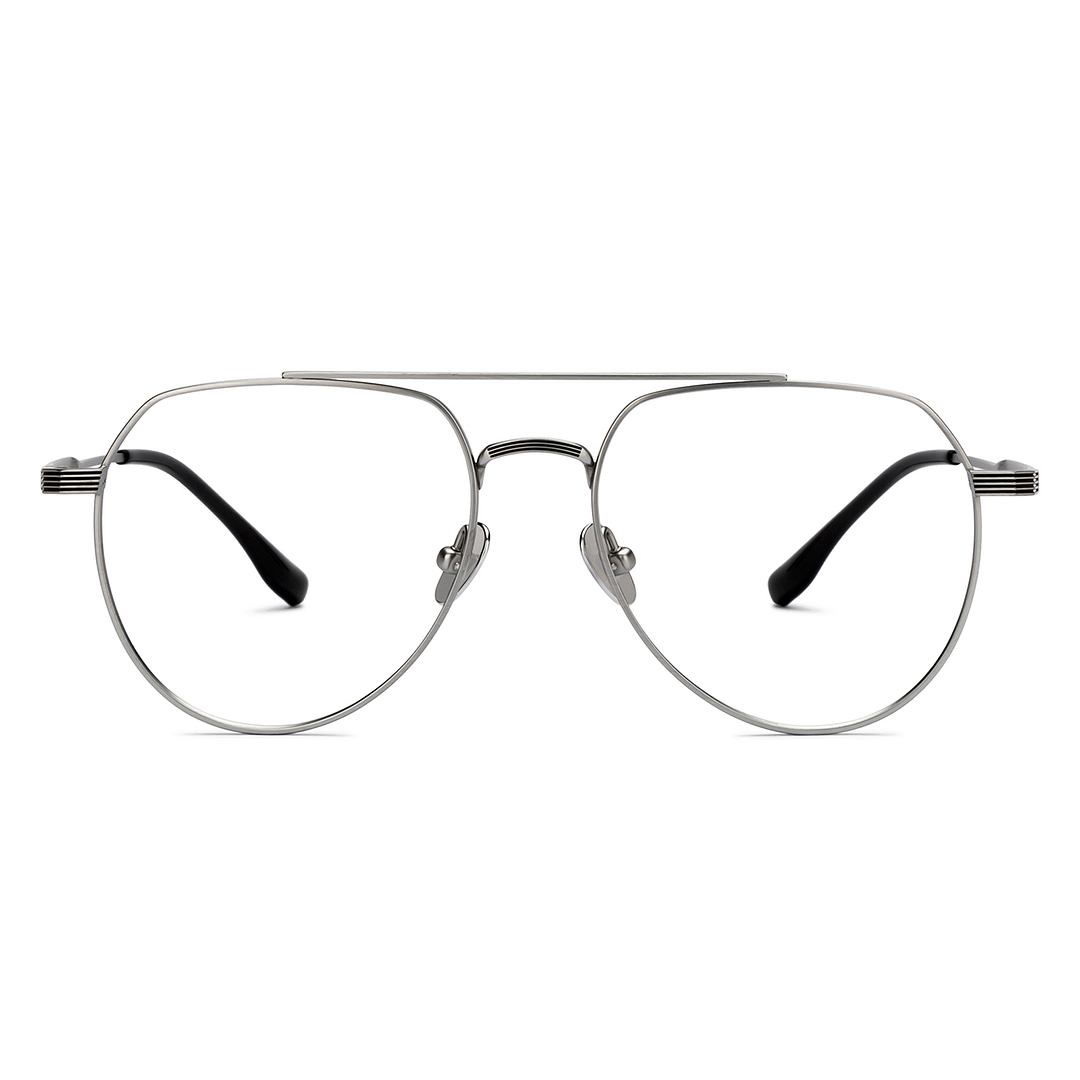 John Jacobs Online Dark Gunmetal Full Rim Aviator left side