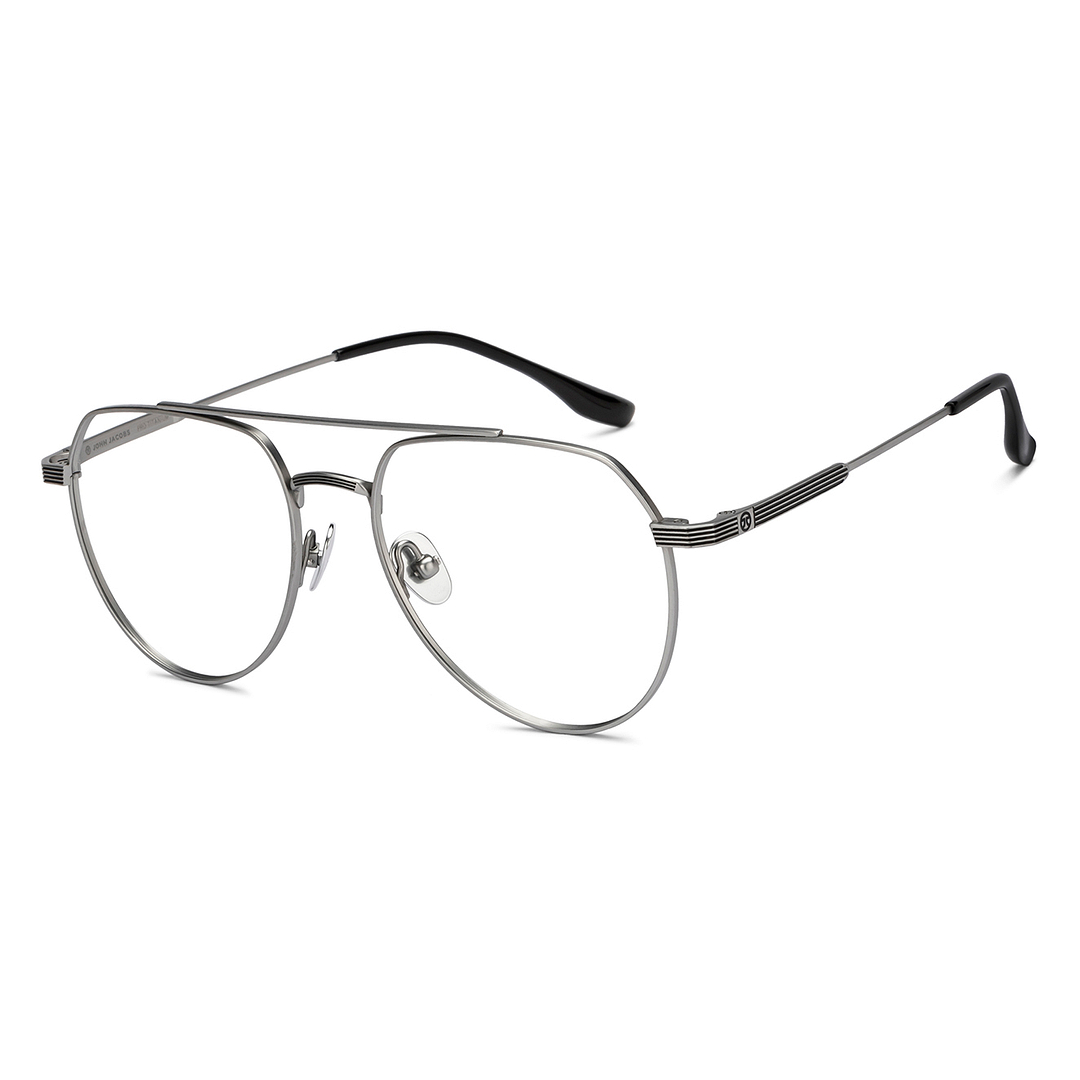 John Jacobs Online Dark Gunmetal Full Rim Aviator right side