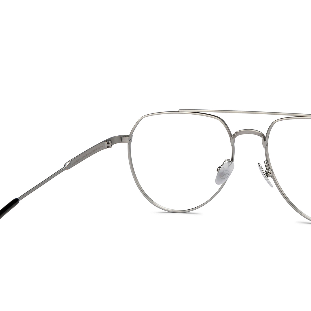 John Jacobs Online Dark Gunmetal Full Rim Aviator right side