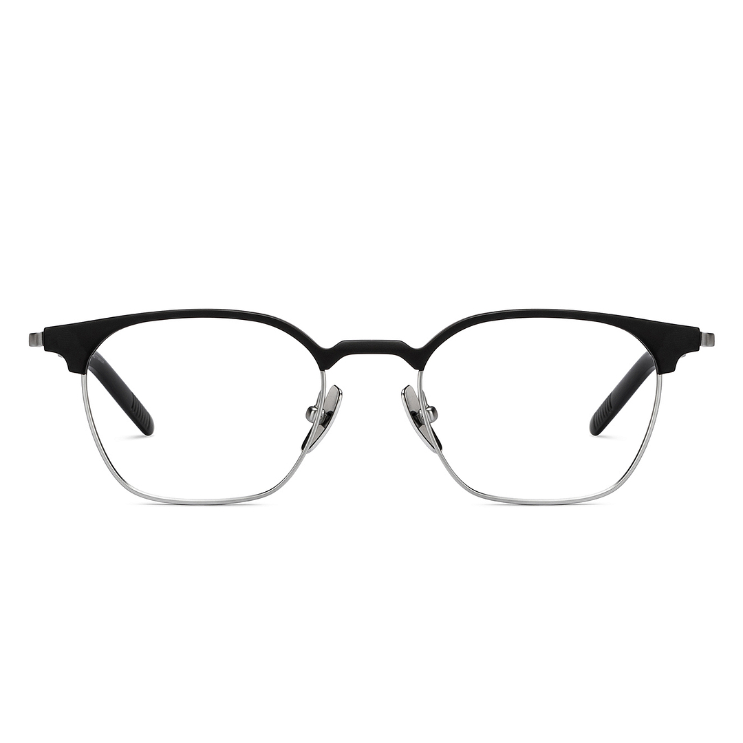 John Jacobs Online Dark Gunmetal Full Rim Clubmaster left side