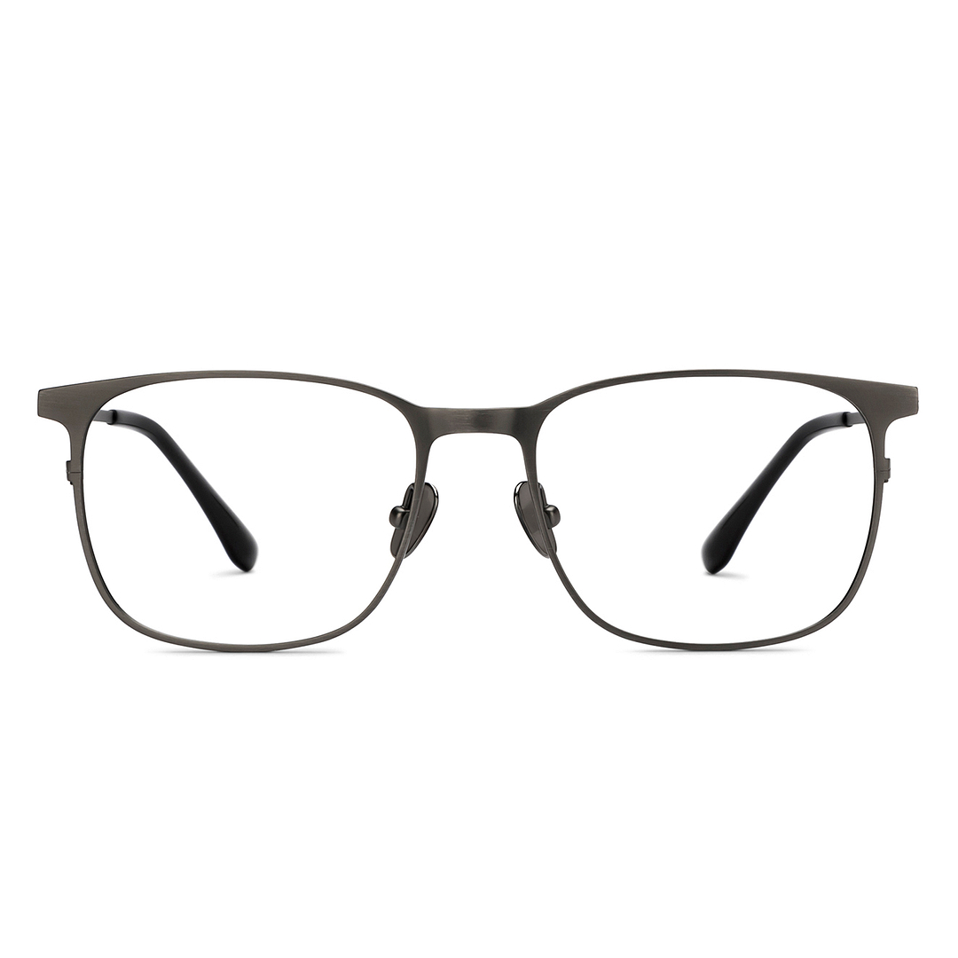 John Jacobs Online Gunmetal Full Rim Square left side