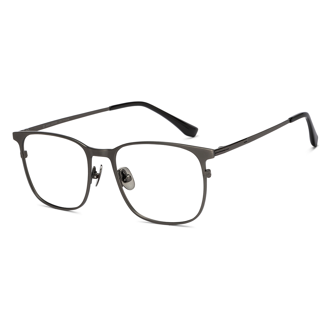 John Jacobs Online Gunmetal Full Rim Square right side