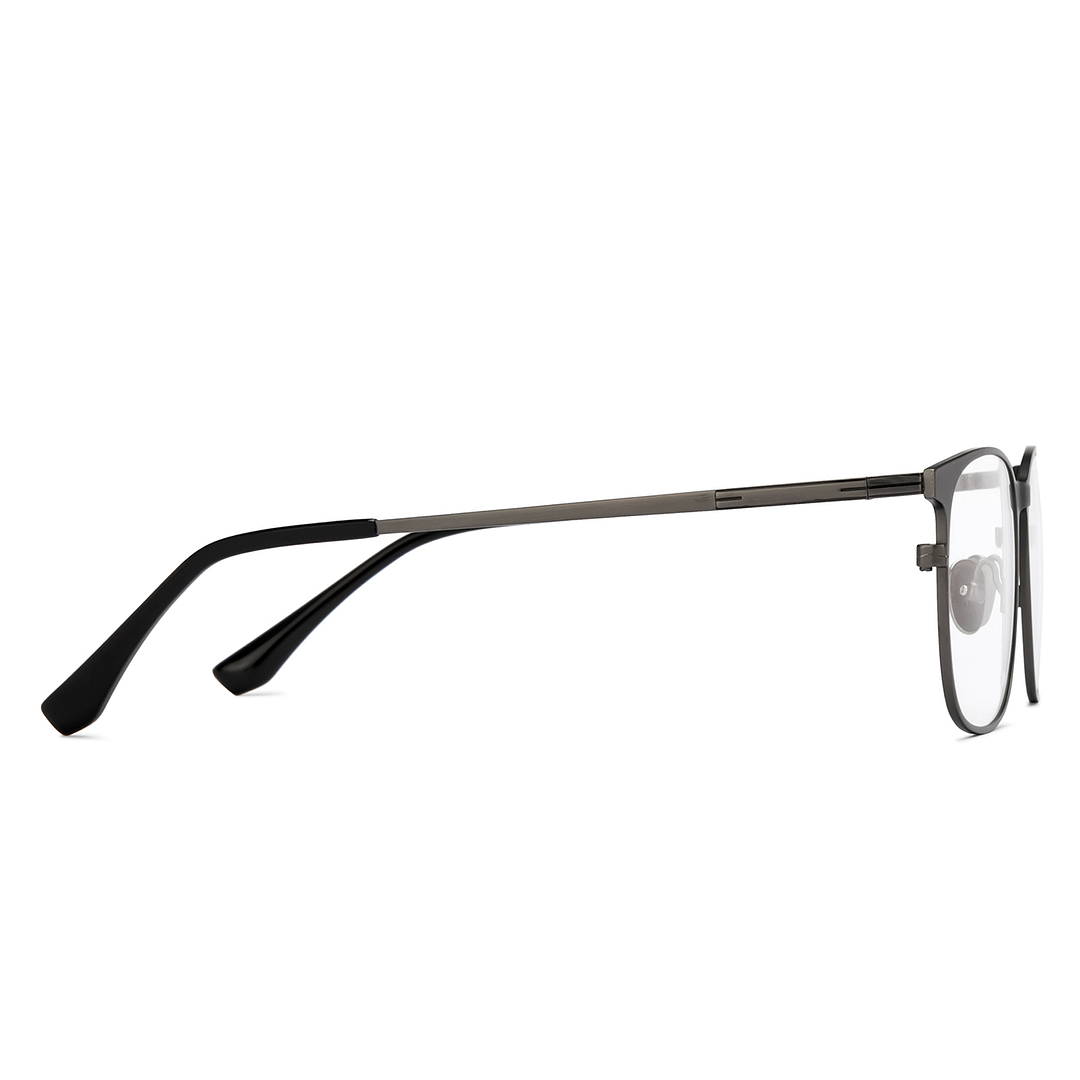John Jacobs Online Gunmetal Full Rim Square left side