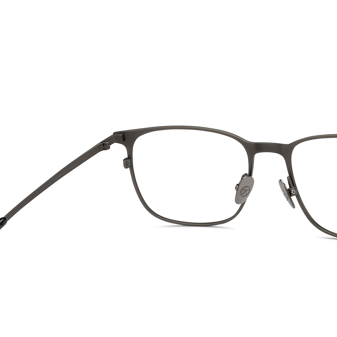 John Jacobs Online Gunmetal Full Rim Square right side