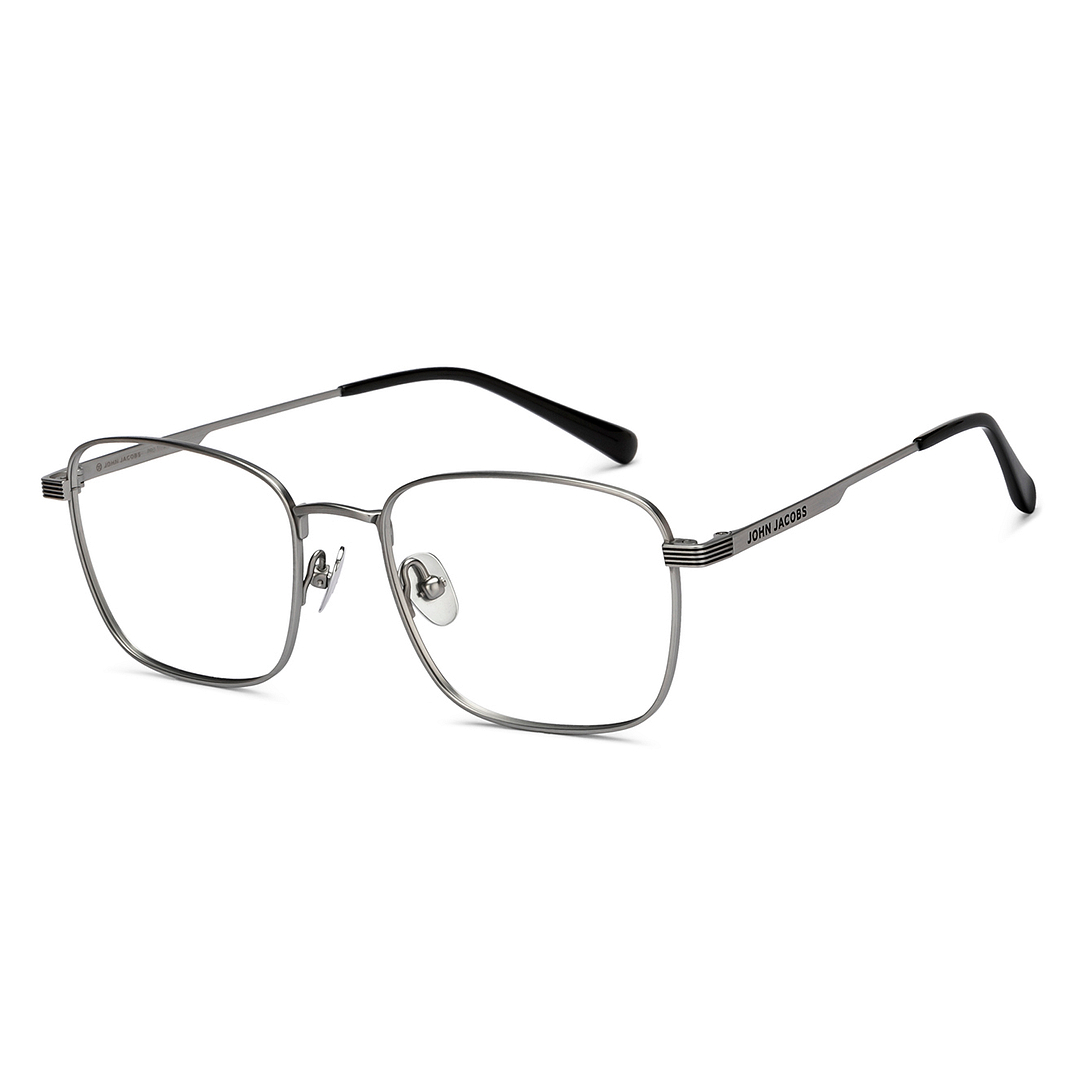 John Jacobs Online Gunmetal Full Rim Square right side
