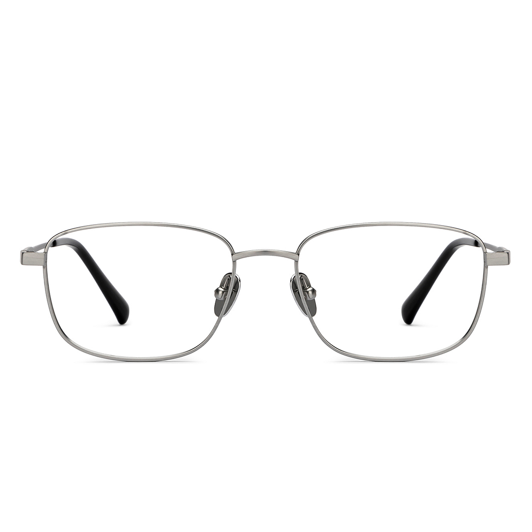 John Jacobs Gunmetal Full Rim Rectangle left side
