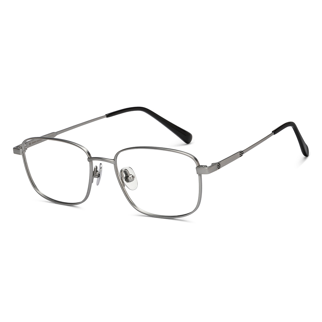 John Jacobs Gunmetal Full Rim Rectangle right side