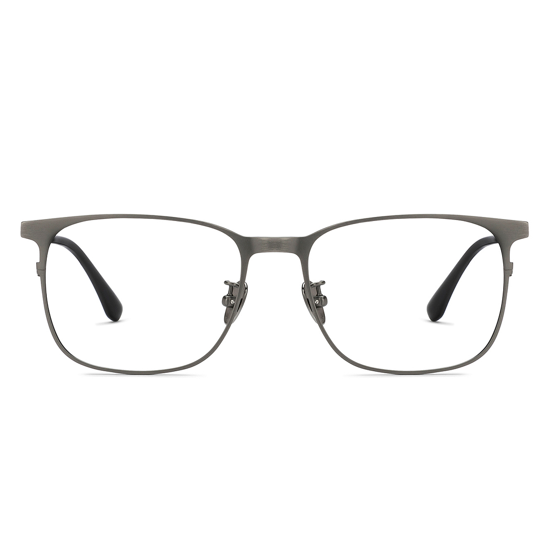 John Jacobs Gunmetal Full Rim Square right side