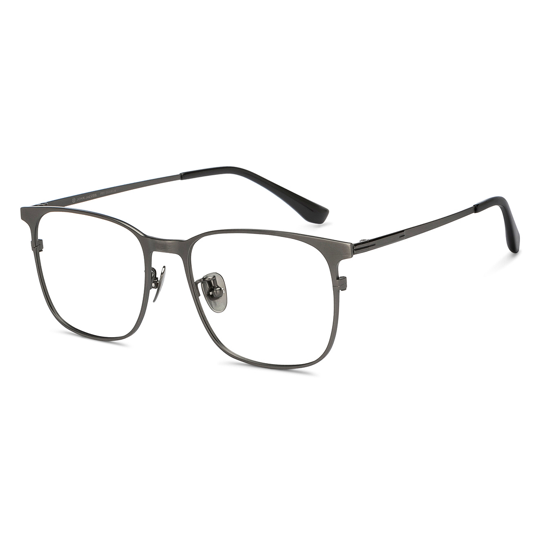 John Jacobs Gunmetal Full Rim Square right side