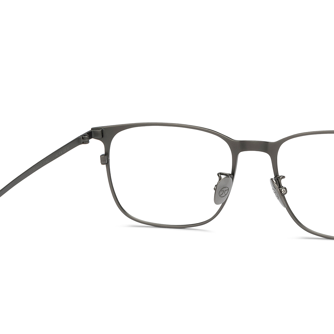 John Jacobs Gunmetal Full Rim Square right side