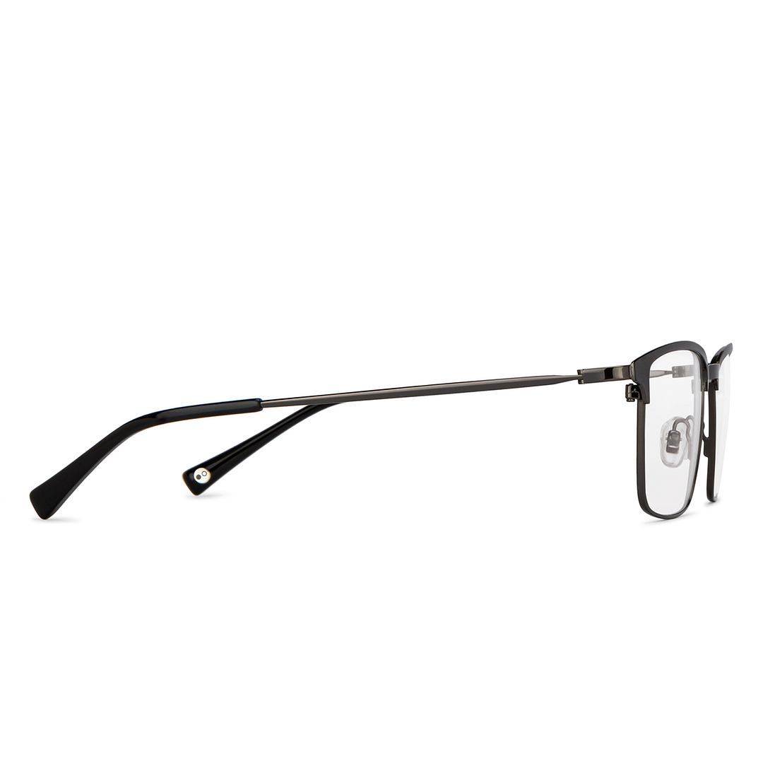 John Jacobs Online Gunmetal Full Rim Rectangle left side