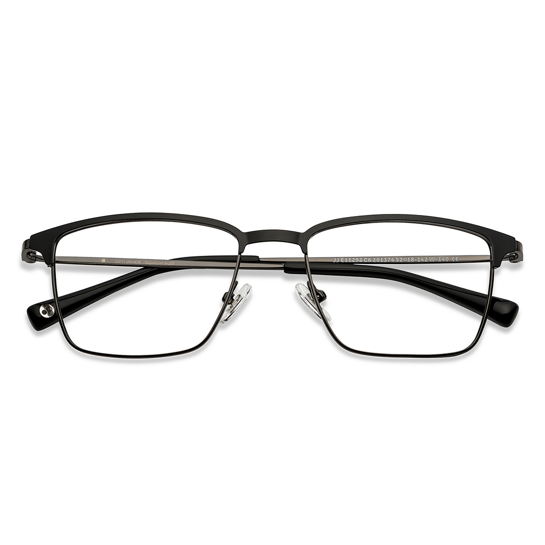 John Jacobs Online Gunmetal Full Rim Rectangle left side