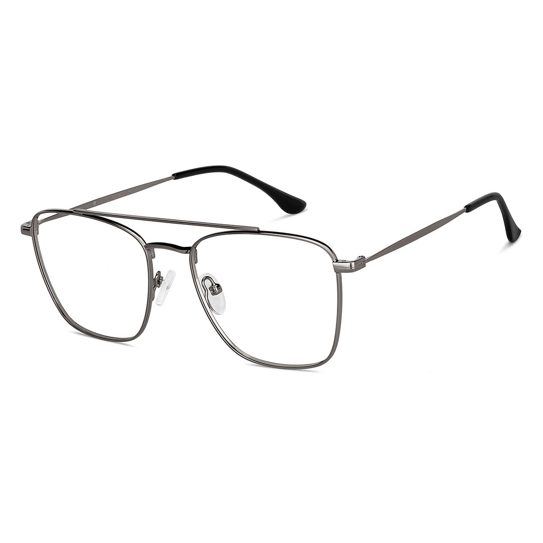 John Jacobs Gunmetal Full Rim Square left side